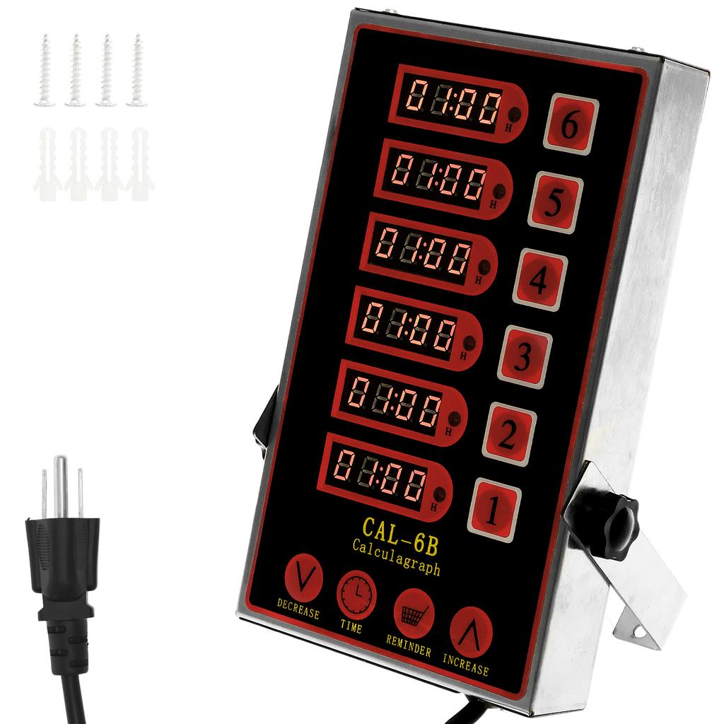 4/6kanálový nerezový LED kuchyňský časovač Hlasitá připomínka Digitální kuchyňský časovač Funkce připomenutí Komerční vaření