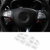 ABS Silver Steering Wheel Button Frame Trim For Benz C-Class W205 2015 2016-2018