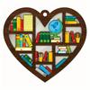 Adorable Cartoon Themed Book Lover Ornament Vintage Acrylic Car Interior Decor