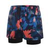 Men's Quick-Drying Double-Layer Printed Swim Trunks - Large, Loose Fit, Anti-Embarrassment, Professional Swimsuit