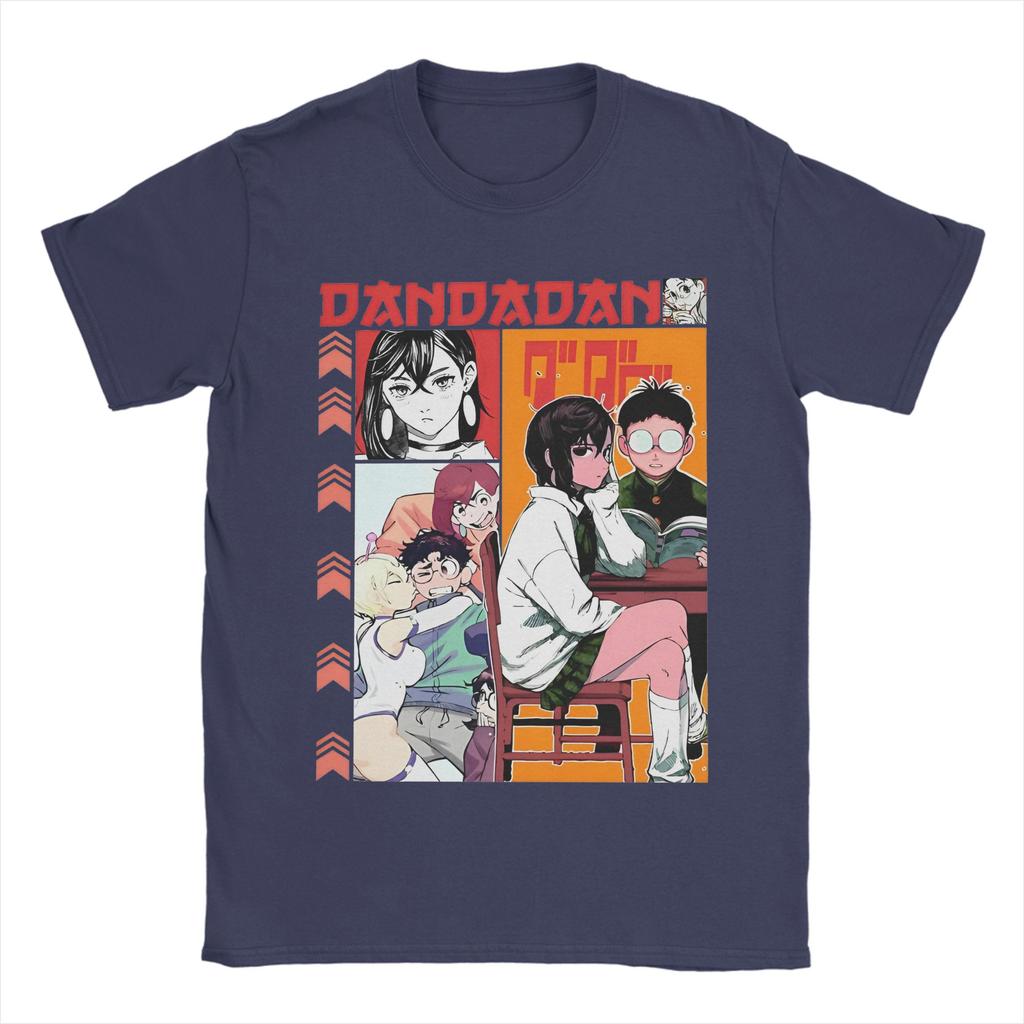 Men Women's Dandadan Ken Takakura Momo Ayase T Shirts Anime 100% Cotton Tops Novelty Short Sleeve Crew Neck Tees Graphic T-Shirt