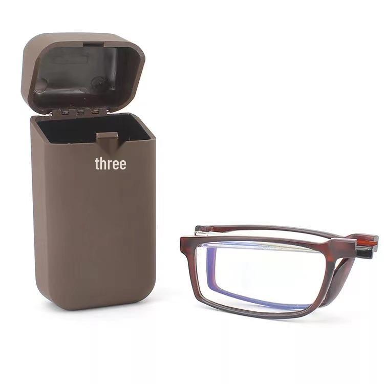 TR90 Folding Anti-Blue Light Reading Glasses for Men & Women, Portable with Telescopic Stainless Steel Legs