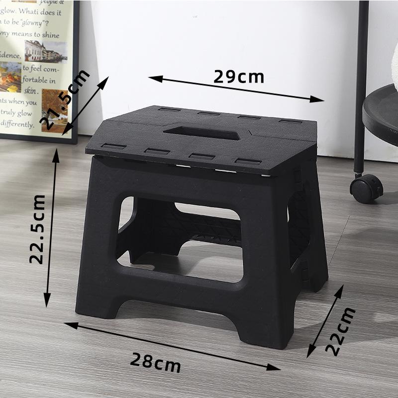 Portable Low-Style Folding Stool: Sturdy Plastic Bench for Outdoors & Small Spaces