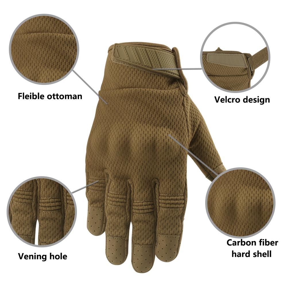 Breathable Full Finger Touch Screen Motorcycle Gloves Summer Tactical Military Gloves Racing Riding Cycling Motocross