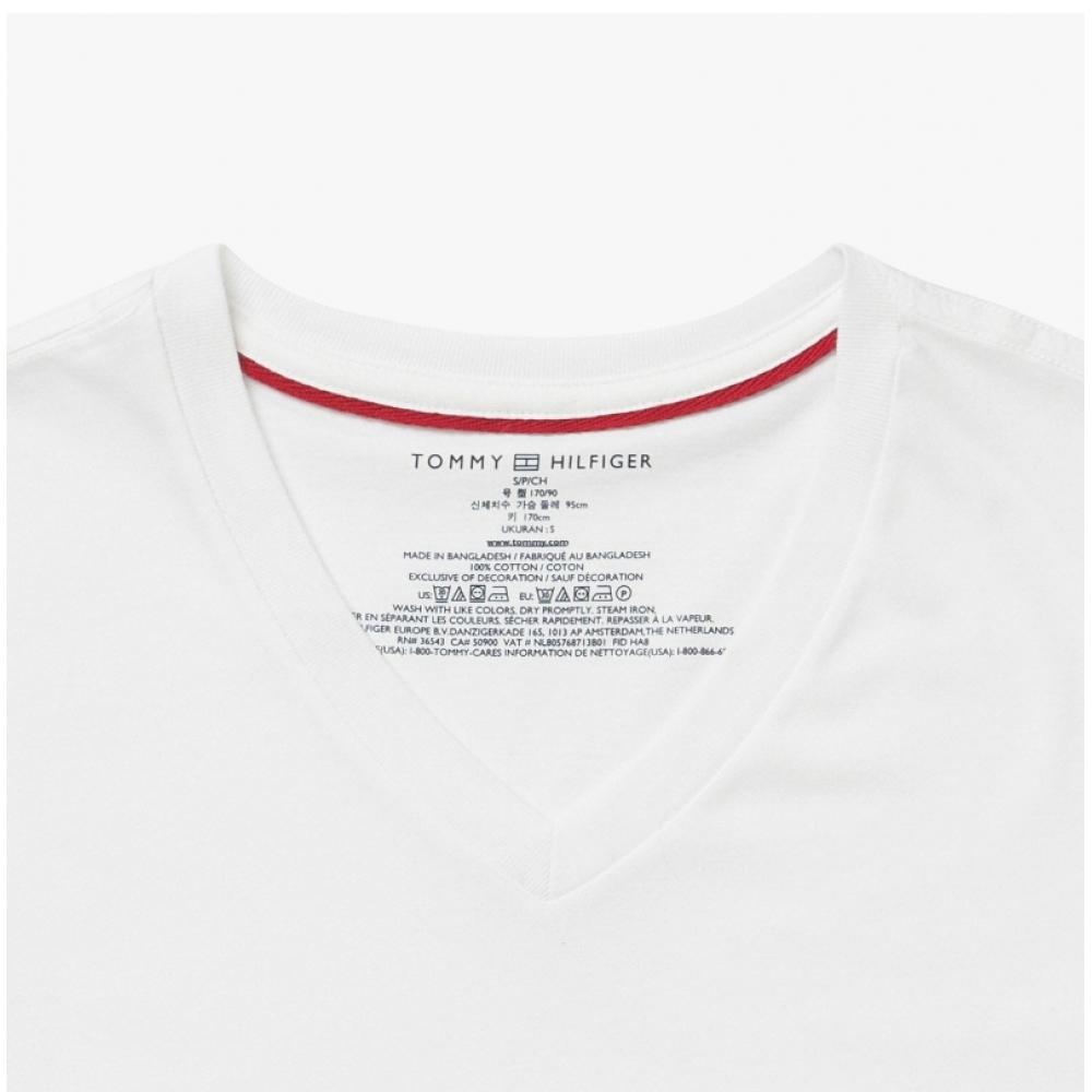 Tommy Hilfiger 09t3140 100 Flag V Neck Shared Short sleeVe Tee