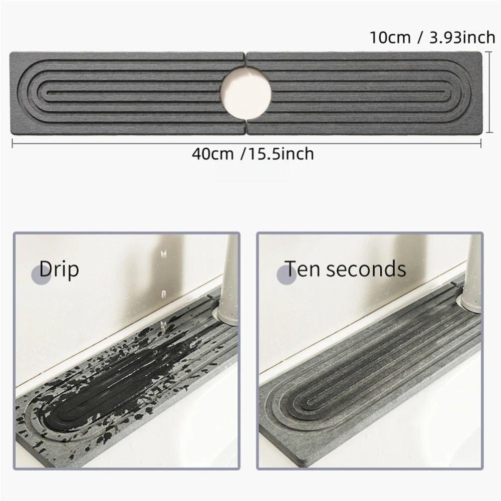 Diatom Mud Fast Drying Faucet Mat Moisture-proof Diatomite Stone Sink Tray  Bathroom Counter