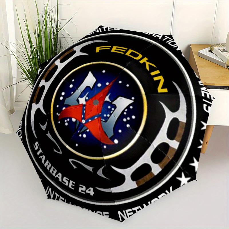 United Federation of Planets Starbase 24 BadgeUmbrella, PortableFold Compact Umbrella for Men & Women Gift
