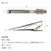 Tie Made in Satin Alligator Clip [TVRT] Clip, Men's, Japan, Brass, Finish, (Silver)