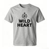 Unisex 100 Cotton Tshirt Wild Heart Vintage Compass Graphic Print Oversize Outdoor Adventure Short Sleeve Tee