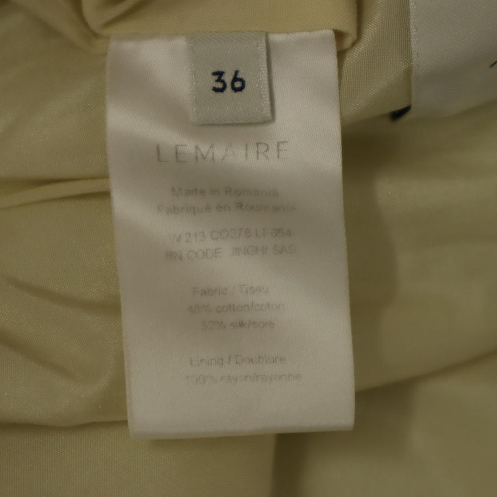 Lemaire Silk Blend Batting Coat 36 Ivory System Women Used