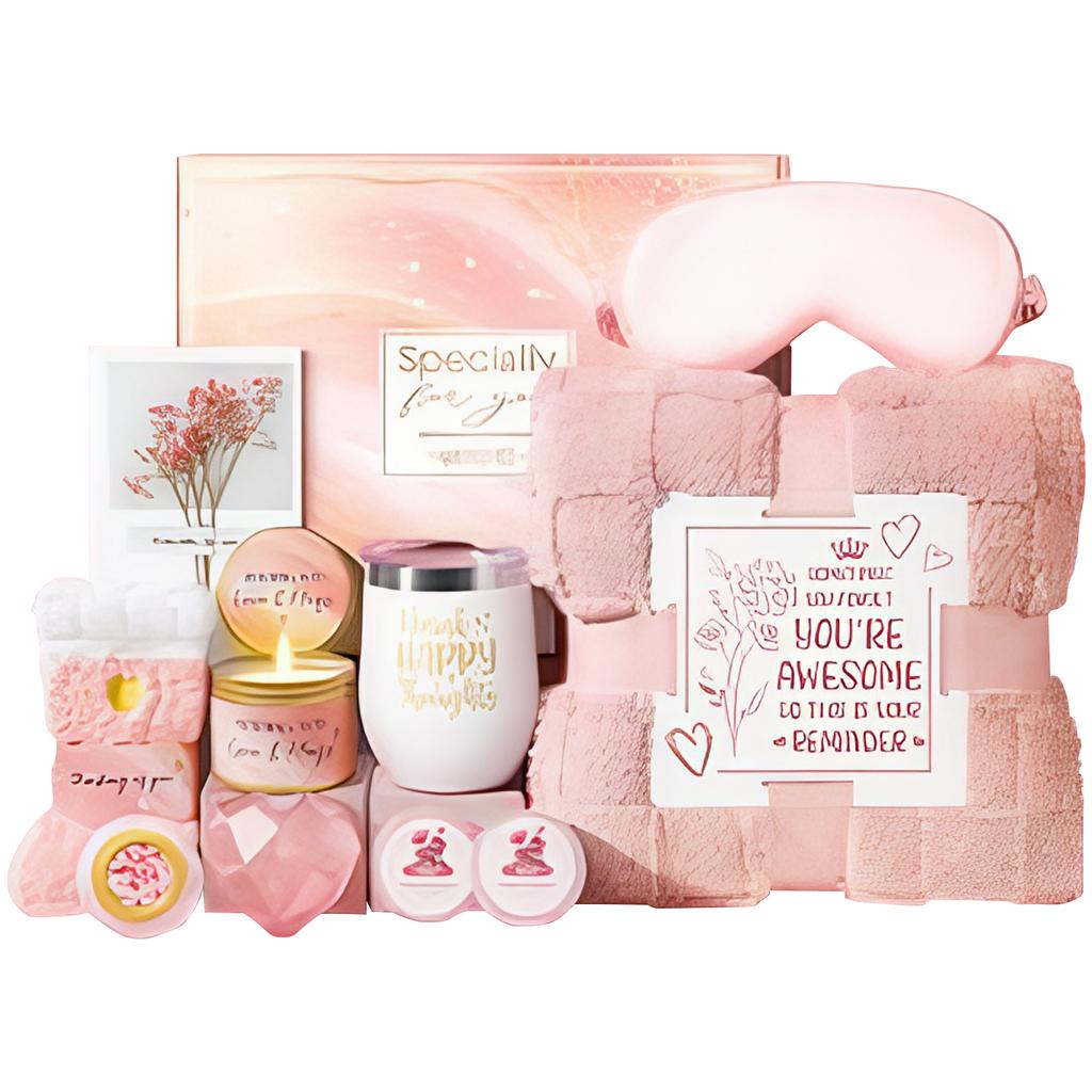 10Pcs Spa Gift Basket Self Care Gift Baskets Relaxing Spa Gift Basket Birthday Gifts for Women