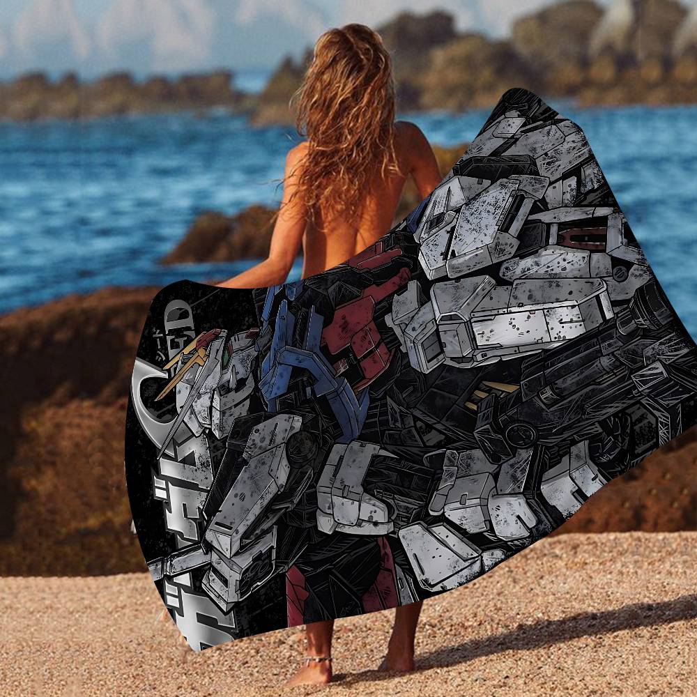 Animation Sci-Fi G-GUNDAMES Microfiber Beach Towel Absorbent Quick Dry Soft Yoga Swimming Resort Mountain Climbing Towel