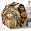 1pc Appealing Cat Design Automatic Opening and Closing Umbrella, Lightweight 3-Fold, With Cute Cartoon Characters, Suitable for Home, Outdoo