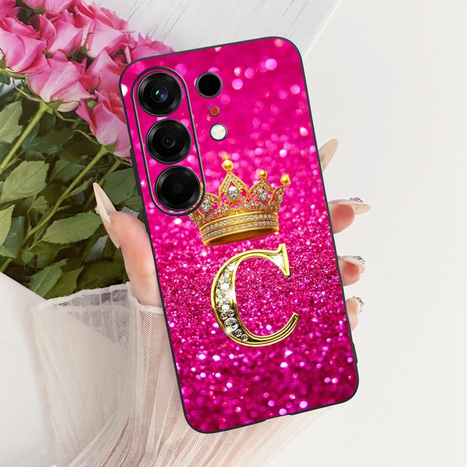 For Tecno Camon 50 4G Case CN5 Luxury Crown Letters Cover Soft TPU Phone Case For Tecno Camon 50 Pro 4G CN5c Camon50 Fundas Bags