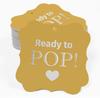 Inkdotpot Real Gold Foil Ready To Pop Baby Shower Tags Favor Bracket Shape Hang Pack Of 100 Paper