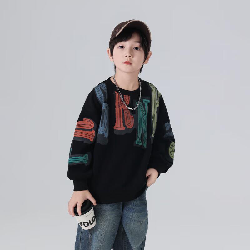 YOUYOUTONGHUA Boys Cotton Round Neck Sweatshirt 170