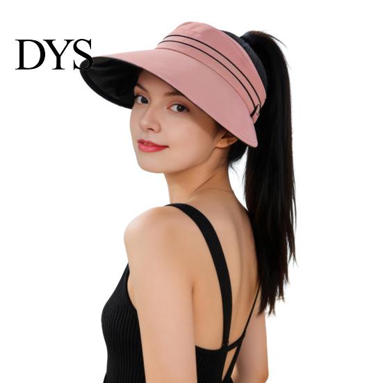 Stylish Commuting Sun Hat Women with Ponytail Hole, Wide Brim Floppy Foldable for Hat, UV Protection Summer Beach Vacation Hiking