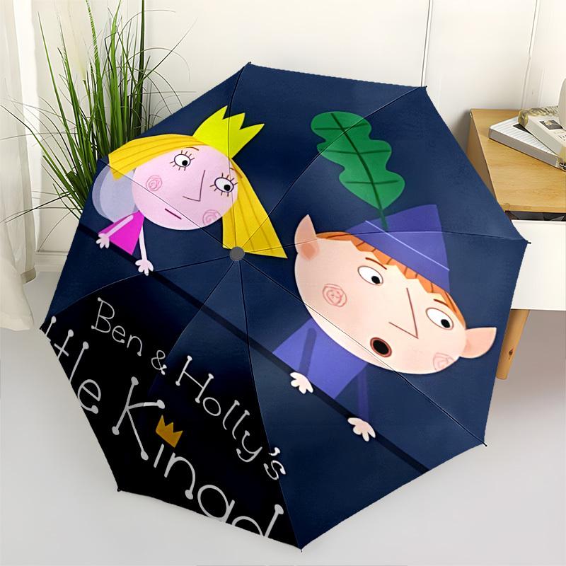 

Ben, HollyThemed Automatic Opening and Closing Umbrella 8 Ribs, Suitable for Leisure and Going Out, Outdoor Accessory, Gothic Style, Fashi
