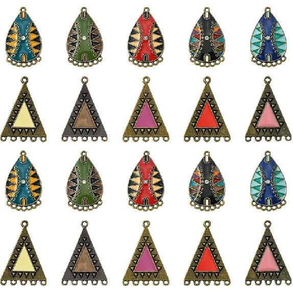 DanLingJewlry 50Pcs 10 Styles Zoo Animal Charms Cute Enamel Animal Charms Panda Fox Giraffe Tiger for DIY Jewelry Making