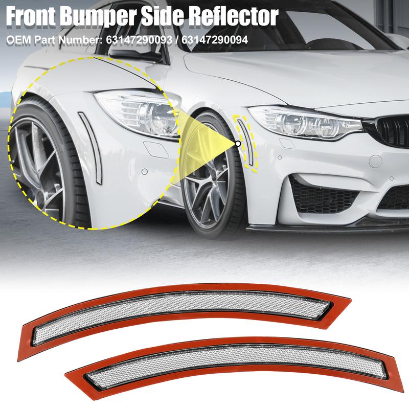 X Autohaux Car Front Bumper Reflector Side Marker 63147290093 63147290094 For BMW F15 F85 X5 M 2014-2017 Replace Accessories