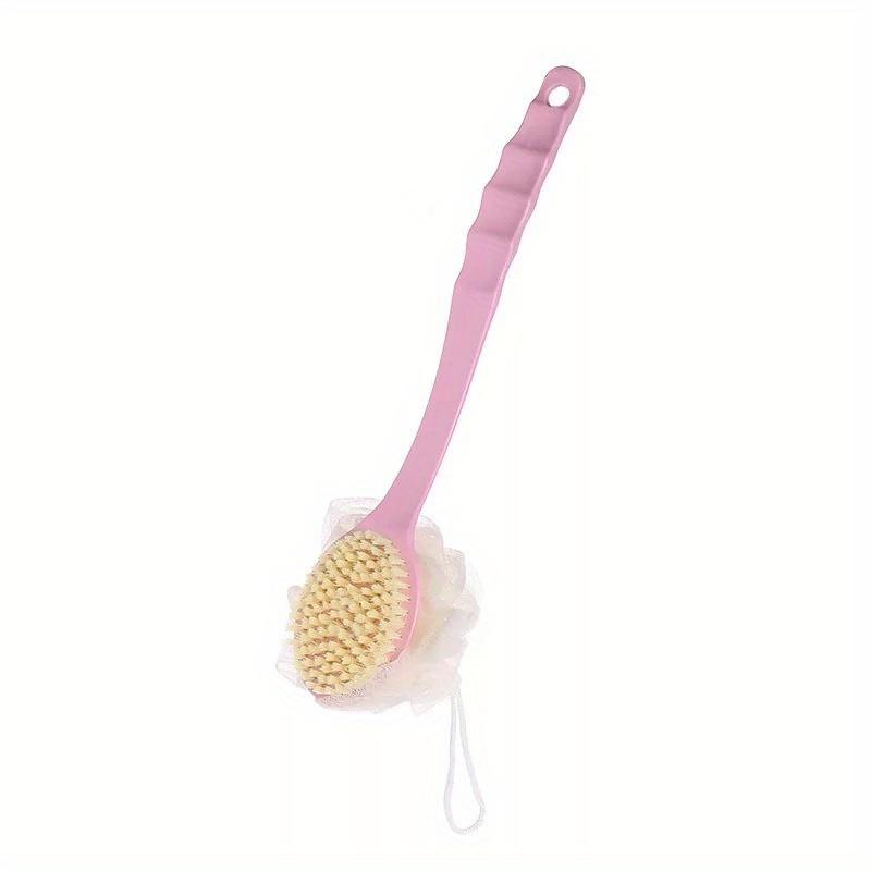 

Multi-color Bath Artifact Long Handle Soft Hair Japanese Bath Brush Multi-functional Twoin-one Rubbing Mud Bath Brush Back Brush рожевий