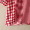 ZANZEA Women Plaid Print Casual Round Neck Loose Short Sleeve Blouse