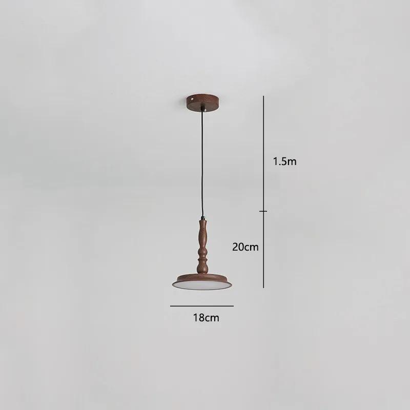 Country Retro Metal Iron Art Wood Color Led Pendant Lights Cafe Dining Table Restaurant Hotel Hanging Lamp Indoor House Luster