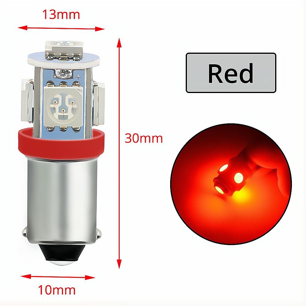 2X CAR Led Festoon Dome Door Lights Ba9s 5Smd 5050 T11 T4W White Red 182 Car Marker Backup Bulb Tail Light Wedge Lamp Waterproof