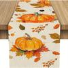 1pc, Leaves Pumpkin Fall Table Runner,Autumn Thanksgiving Holiday Harvest Decoration45x30, 90x33, 150x33, 180x33, 220x33,260x33