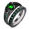 Luxury Accessories Emerald Women's Ring, European and American Alloy Simple Ring Couple Ring