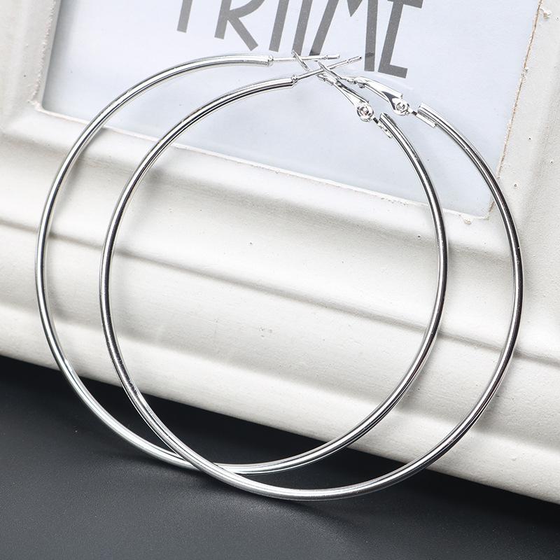 Złote i Srebrne Duże Kolczyki Koła - Stylowa Letnia Biżuteria dla Kobiet