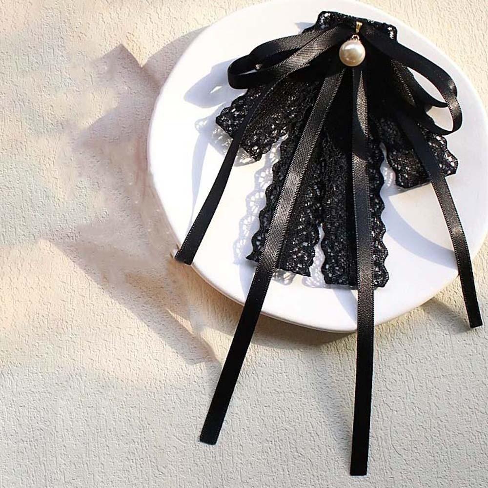 Rhinestone Hand-beaded Lace Necktie Tassels Decoration Shirt Tie Pearls Tie  Students