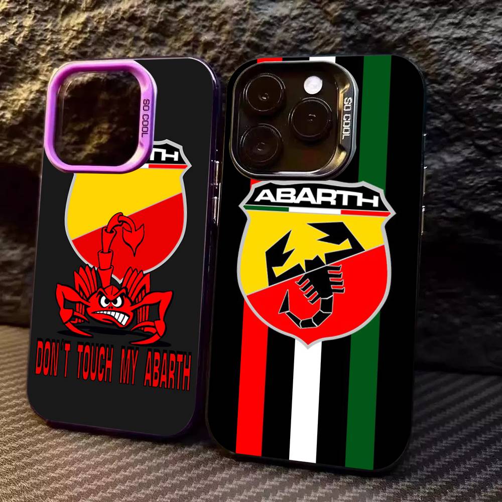 A-Abarth LOGO Handyhüllen Für IPhone 17 16 15 14 13 12 11 Plus Pro Max Pro Farbe Mattes Cover