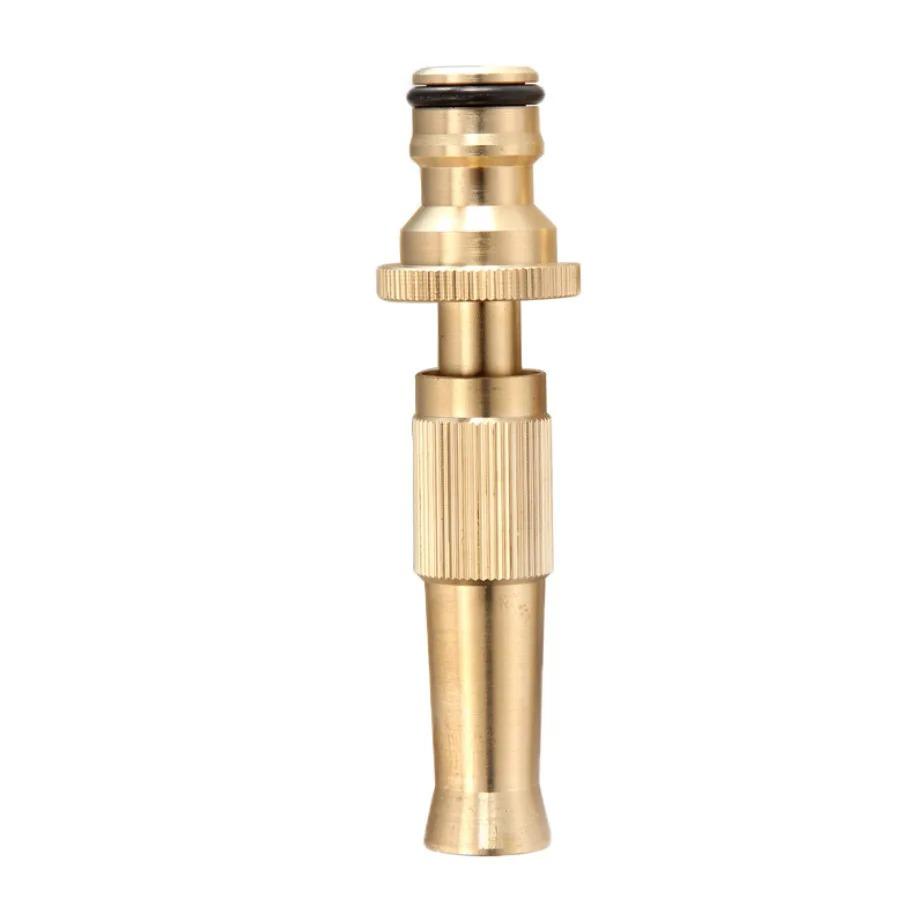 Brass Adjustable Spray Gun Quick Waterstop Connector Car Wash Water Gun Water Hose Nozzles for Garden Practical Tools