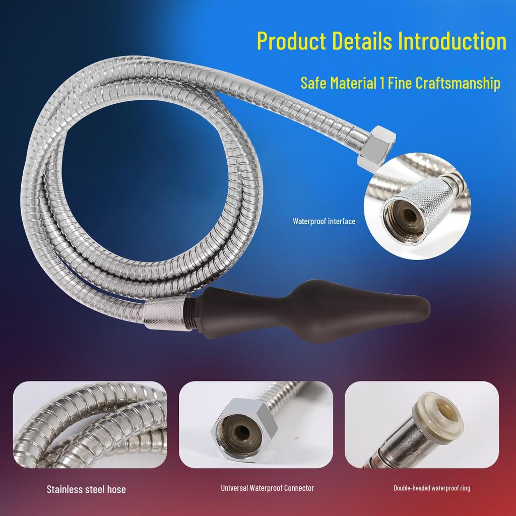 5-Bead Silicone Enema Irrigator Plug for Anal Cleaning