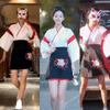 Shrine maiden costume cosplay mini long hakama Taisho Roman Hanfu shrine Japanese clothing cute Halloween Christmas school festival cultural festival