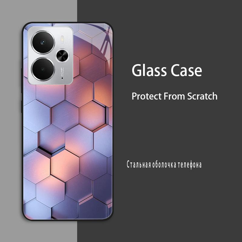 

Чехлы из закаленного стекла для Realme 14 5G Чехол Жесткий ПК Задняя крышка телефона для Realme 14 5G Глобальные защитные накладки Realme14 5G 2025 Realme 14 5G