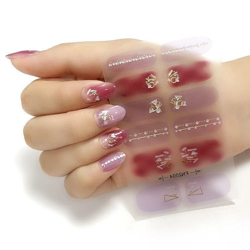 Adesivi per unghie Abbronzanti Moda Copertura completa Adesivi per patch per unghie Manicure Estate Semplice Pellicola per unghie Decalcomanie Arte Accessori fai da te Strumento