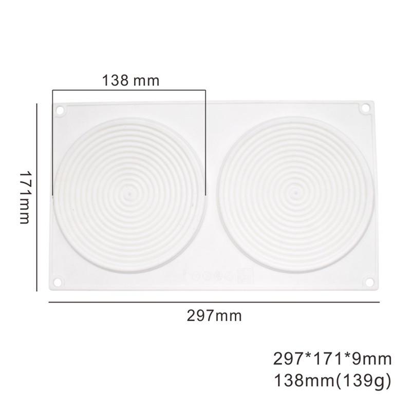 Shen Hong 2-Tier Round Wave Silicone Mold for Cakes and French Desserts