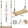 Leweet Wooden Swing Outdoor Swing Adult Outdoor Playground Swing Indoor Hanging Handmade Swing Children Swing Indoor Playground Swing Weight Capacity