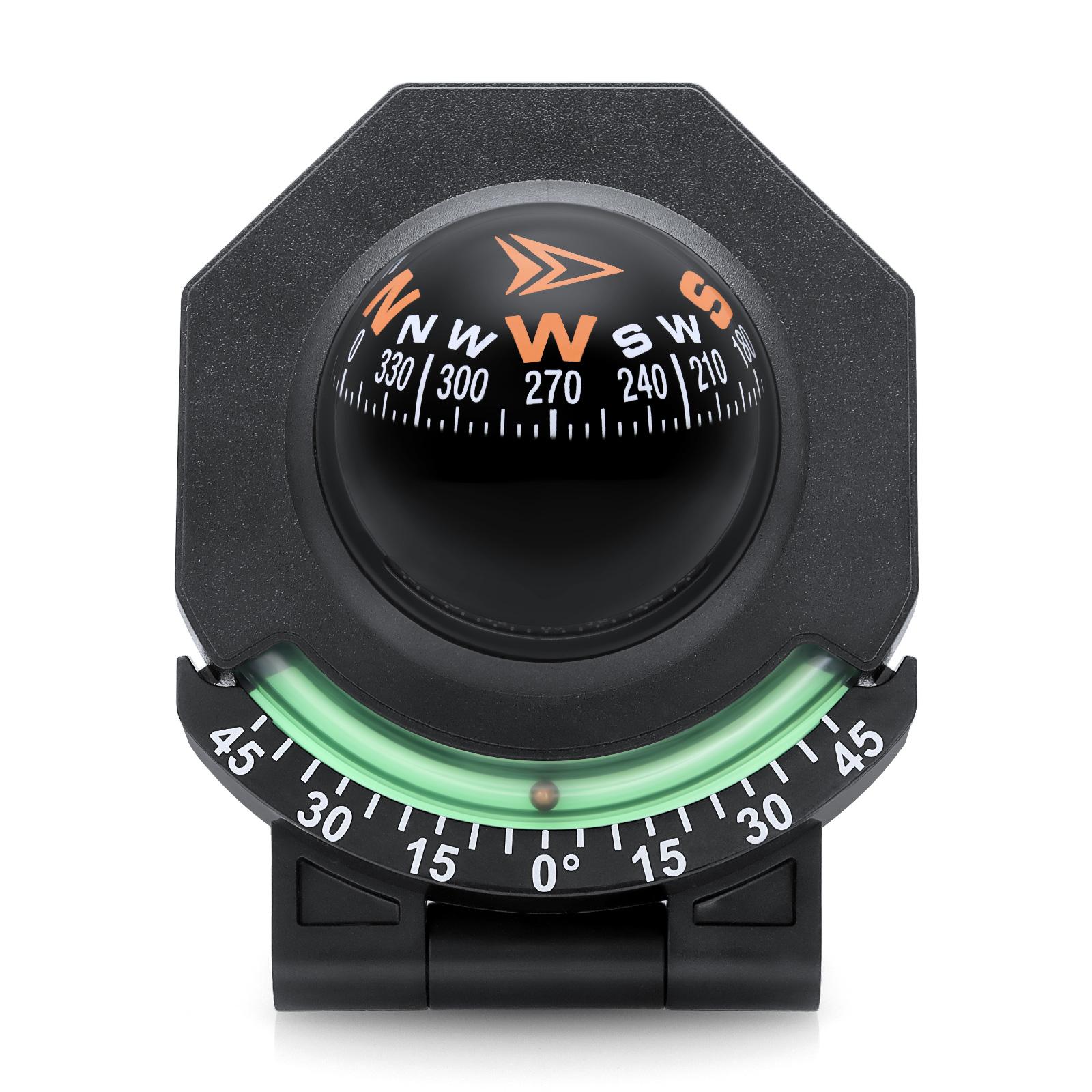 

Автомобильный компас для улицы 2 В 1 Инклинометр Морской водонепроницаемый компас для лодки, грузовика, выживания, геологический компас, навигатор в лесу чёрный