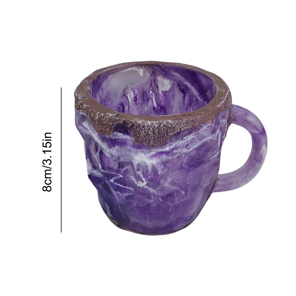 200 ml, eleganter Luxusbecher aus mineralfarbenem Kristall, durchscheinende Kaffeetasse, für Zuhause und das Büro, elegante Wassertasse aus Kristall, Kaffeetasse als Geschenk