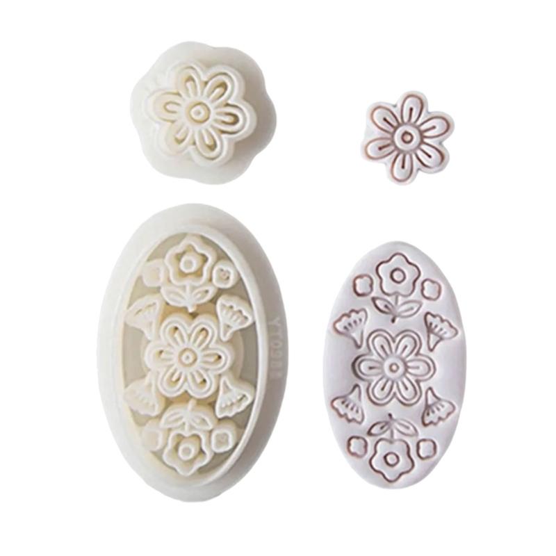 

Cartoon Bohemian Flower Polymer Clay Earring Molds Lightweight Plastic Craft Tools For Kids Creative Projects