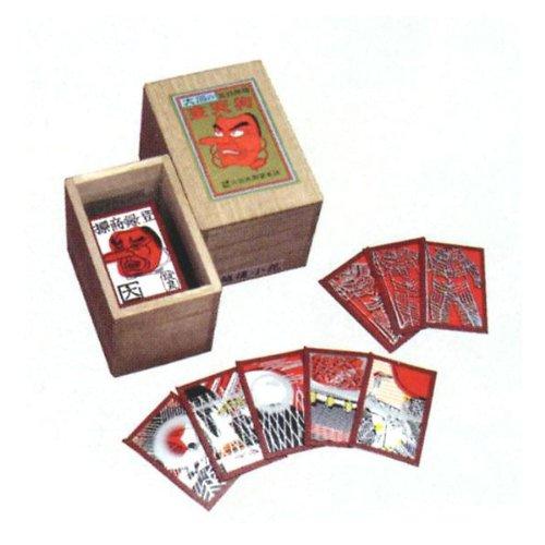 Hanafuda (Japanese playing cards), Echigo Kobana design, in a paulownia wood box, by Oishi Tengudo, established in 1790 (Kansei 12).