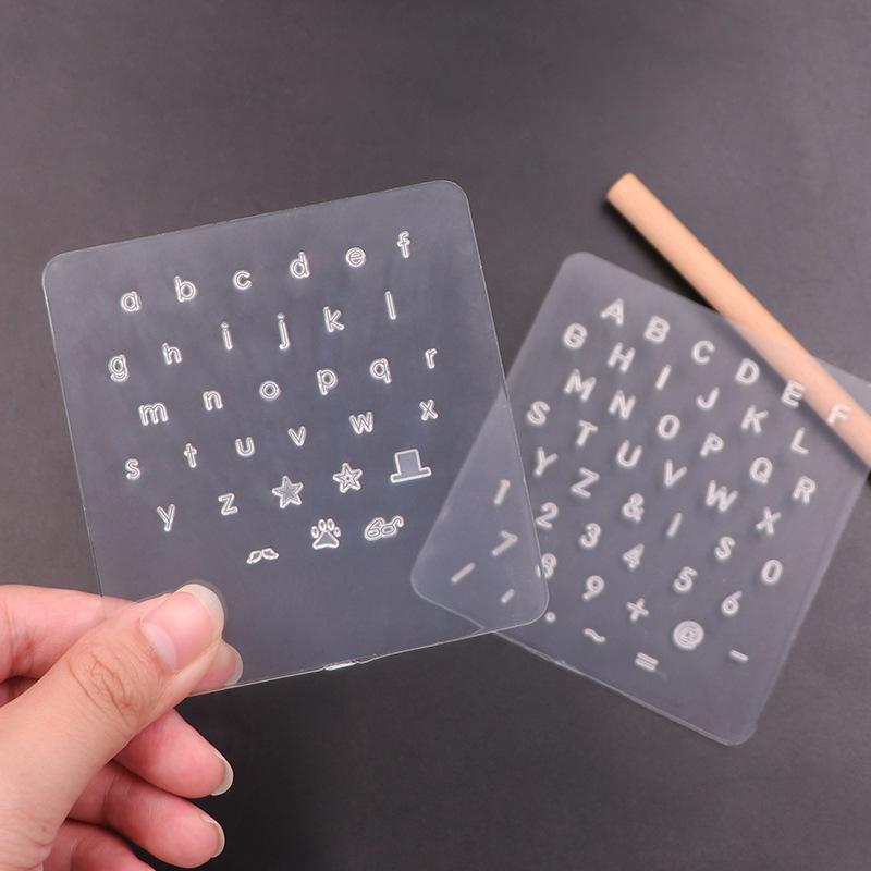 3 Piece Set Craft Leather Stamping Board Letter Number Engraved Emboss Pattern Hand-knocked Stamper Mold DIY Leathercarft Tool