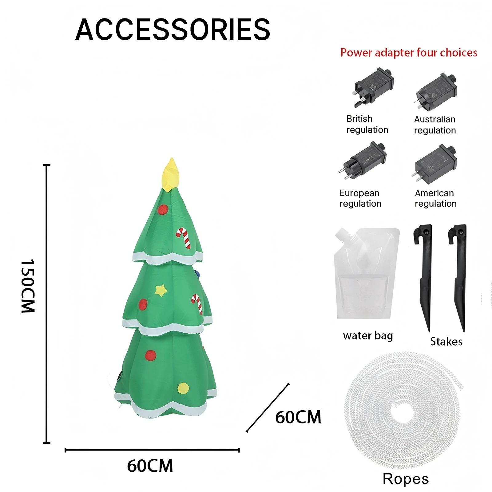 

4.92ФТ Украшение для вечеринки во дворе Надувная звезда Рождественская елка Игрушка Светодиодная подсветка Рождественские товары для домашнего декора Украшения Праздничные подарки RU