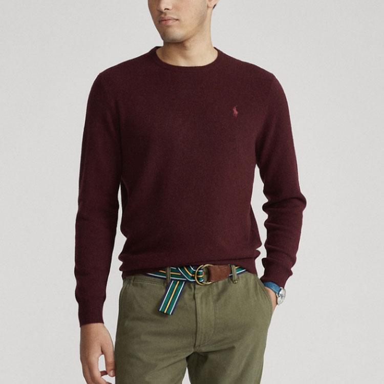 Polo Ralph Lauren FW22 Logo Embroidered Printed Crew Neck Long Sleeve Knit Sweater Men Sweater MNPOSWE16820487-601