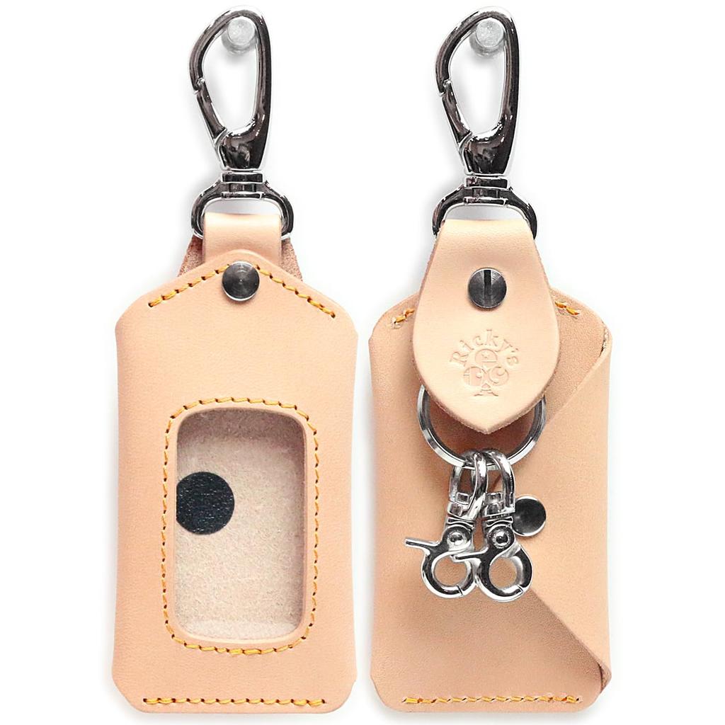 Smart Key Bag Holder S Size Tochigi Natural Single Compatible with Almost All Models Smart Key Clear Window with Window Key Case Keyless Case Key