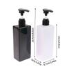 500ml Body Lotion Square Bottle PET Plastic Shower Gel Shampoo Press Pump Bottles Durable Refillable Containers For Liquid Soap