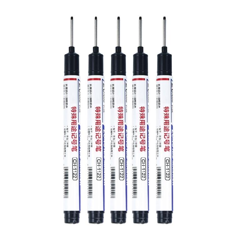 

5Pieces Practical Marking Pen Collection with Quick Dry Formula and Calibration Strips Colorful Pen Plastic Texture чёрный
